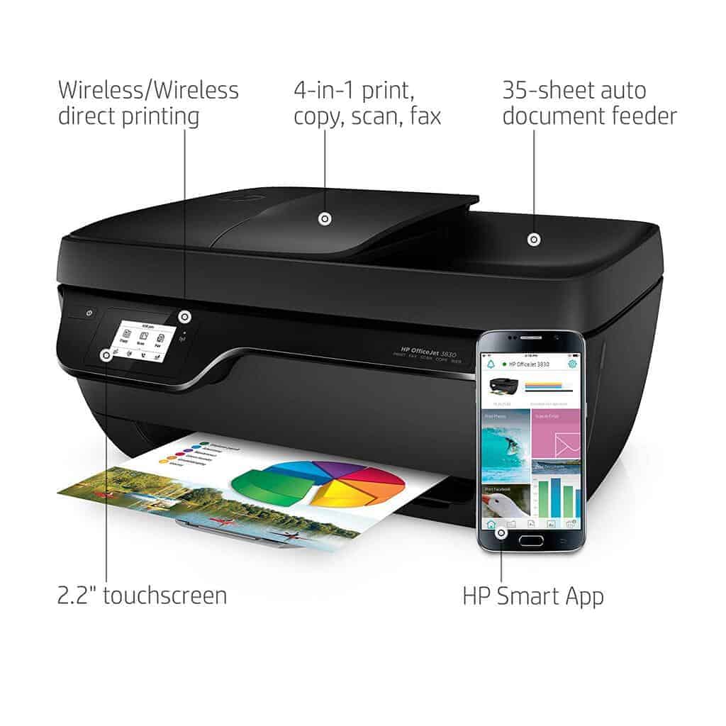  Impresora inalámbrica TODO en uno HP OfficeJet 3830