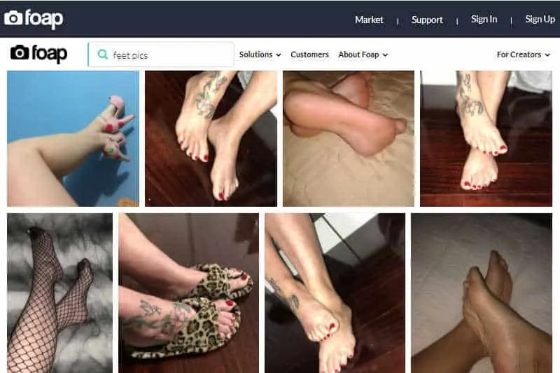 Image via Foap - sell feet pics 