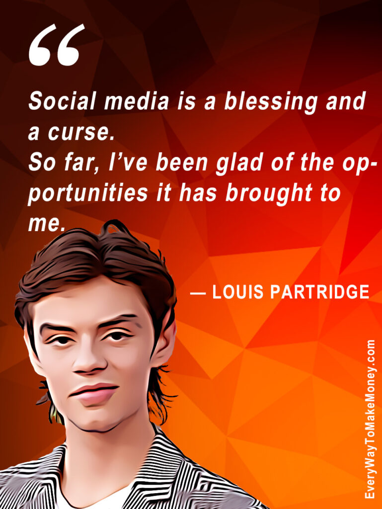 Louis Partridge quote