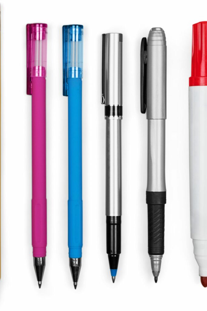 Image via Canvas - pens on white background