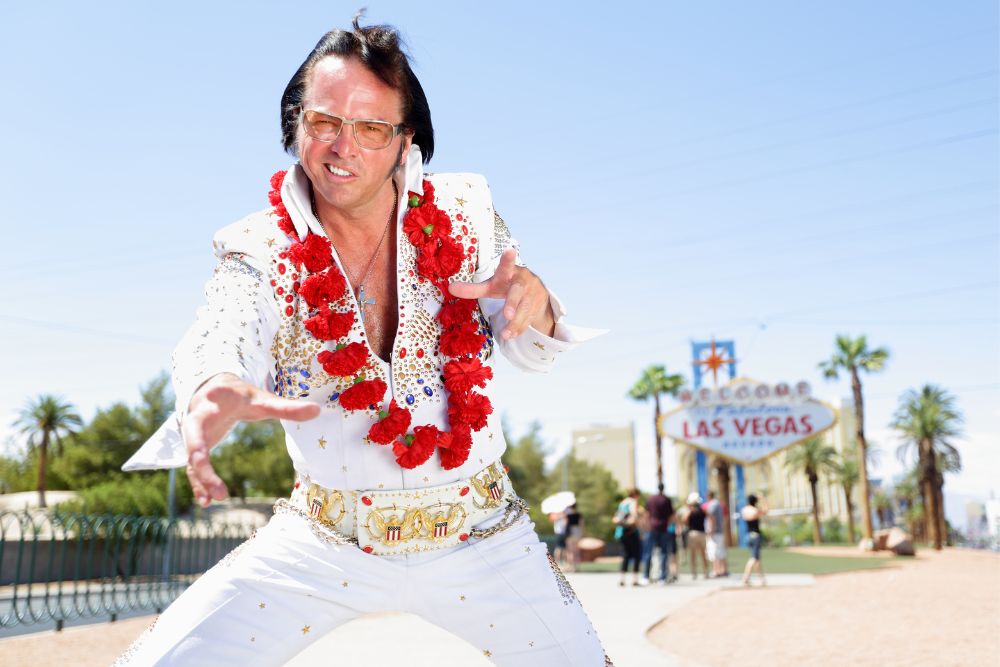 Image vis Canvas - Elvis Minister new Las Vegas Sign